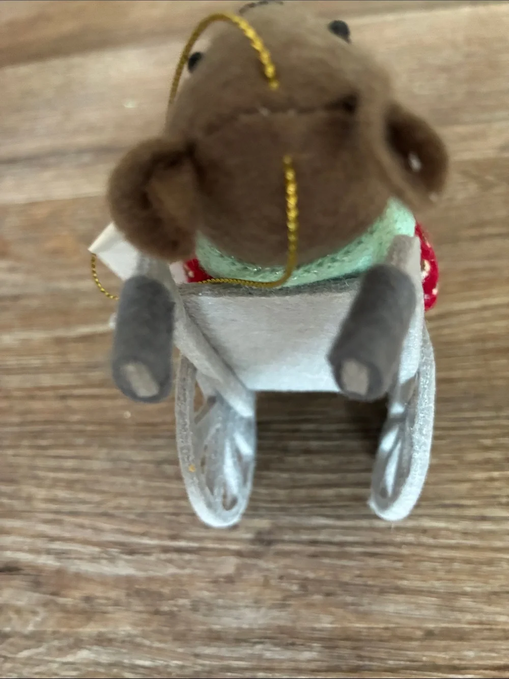 Felt Mouse Christmas Ornament NWT